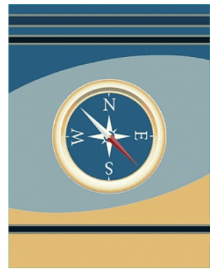 ковер морской с компасом